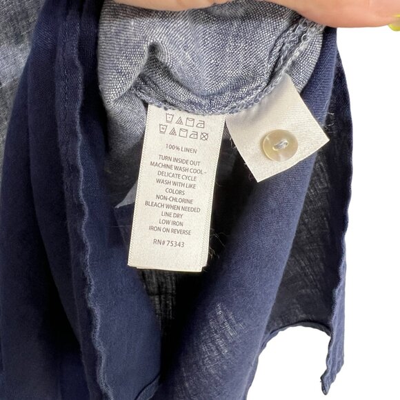 Tahari 100 % linen color block 2 tone women's tunic shirt size 2X - Picture 6 of 6